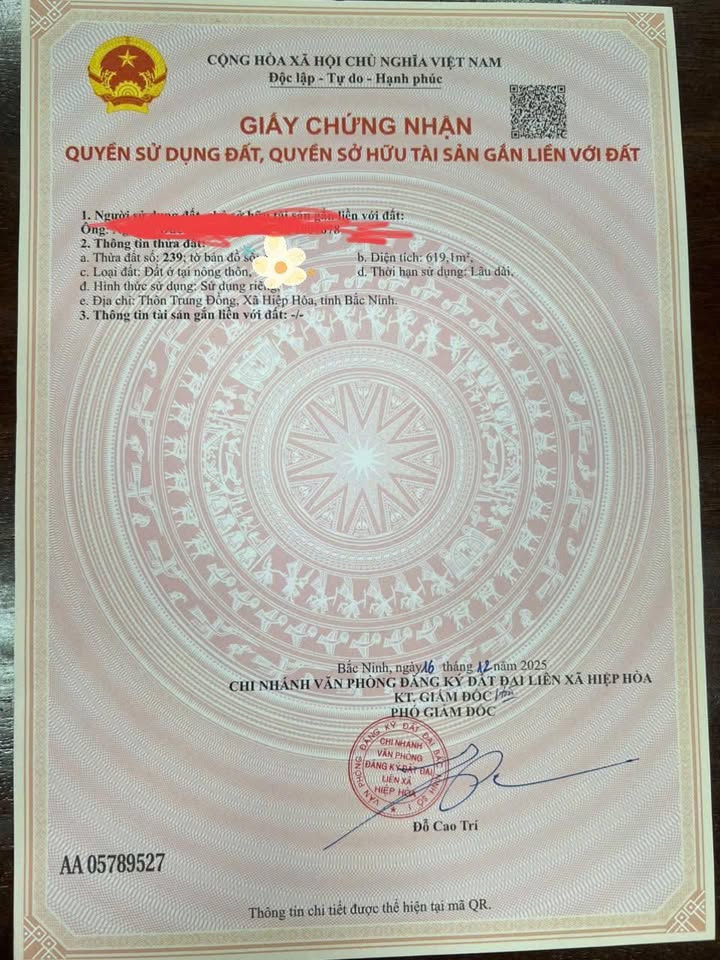 Đất nền Thị trấn Thắng Hiệp Hòa 700m² - Xây dựng tự do