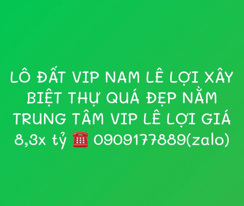 Đất nền Nam Lê Lợi Nghi Lộc 160m2 Thỏa thuận - Sổ đỏ chính chủ