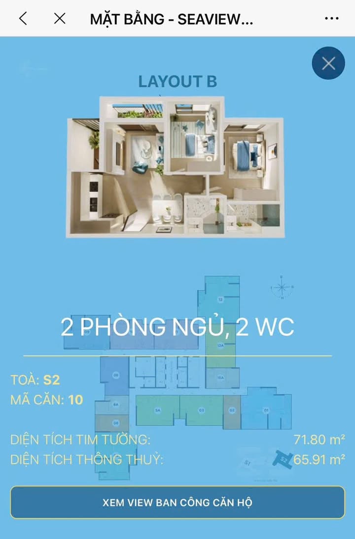 Căn hộ Ecopark Vinh 72m² 3.4 tỷ - Tầng cao view đẹp