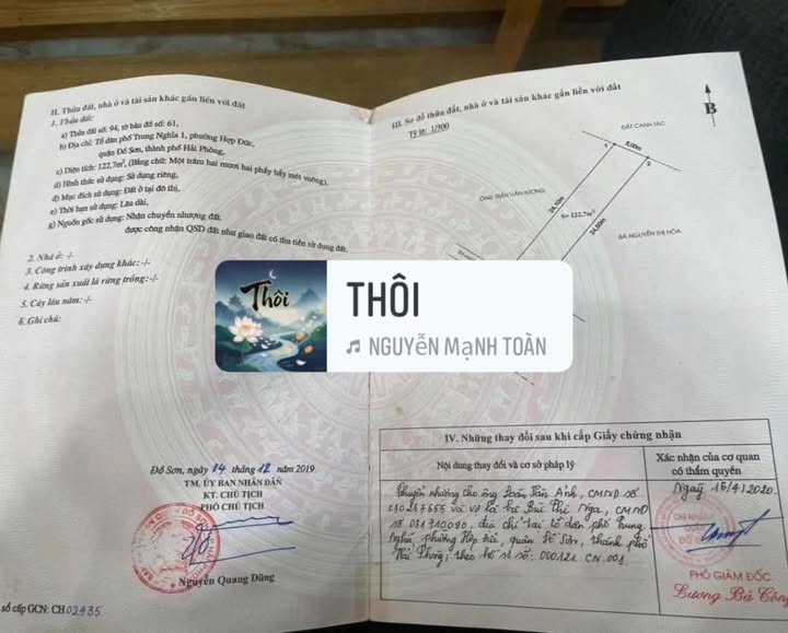 Đất Dương Kinh Trung Nghĩa 123m² 2.58 tỷ - Giá tốt hiếm có