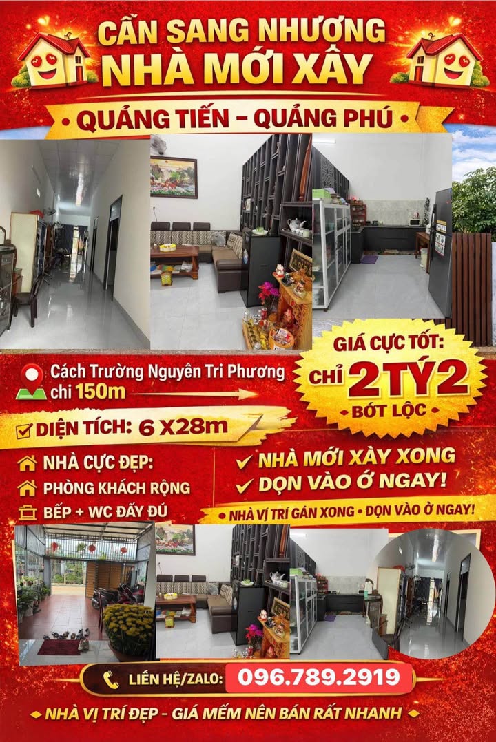 Nhà Quảng Phúc Quảng Xương 168m² 2.2 tỷ - Sẵn sàng ở ngay