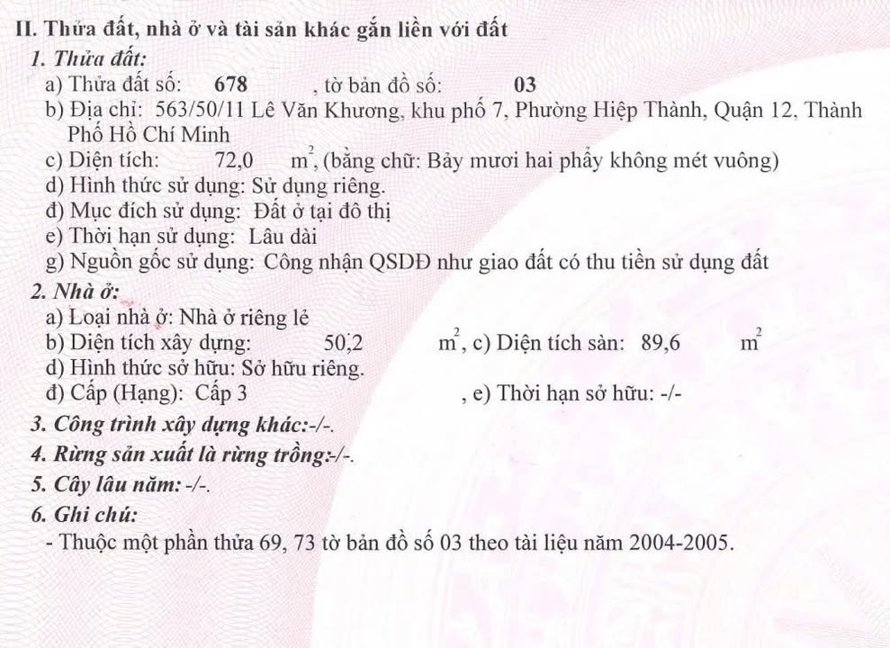Nhà Lê Văn Khương Q12 79m²/4.4 tỷ - Sẵn sàng ở ngay chính chủ