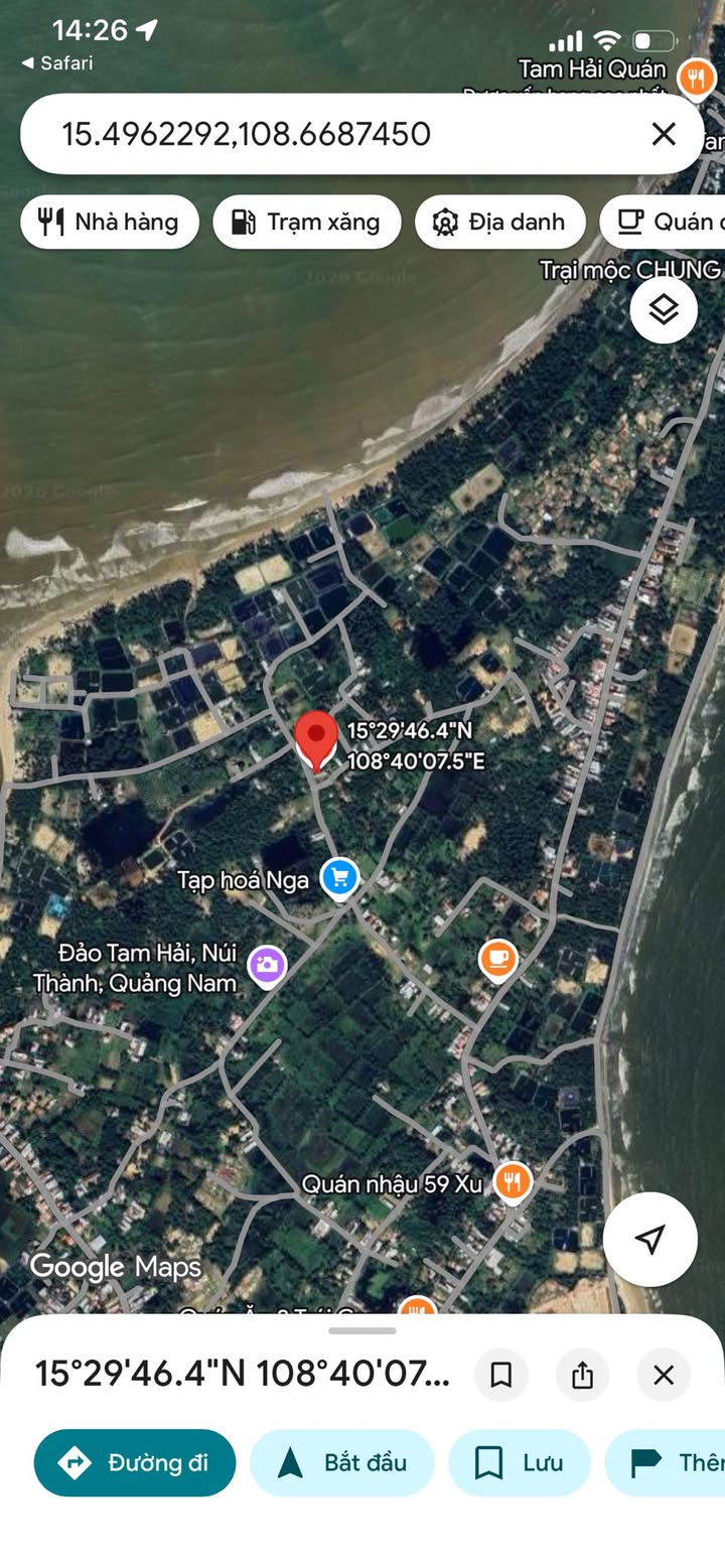 Đất nền Tam Hải Núi Thành 500m² - Sổ đỏ chính chủ