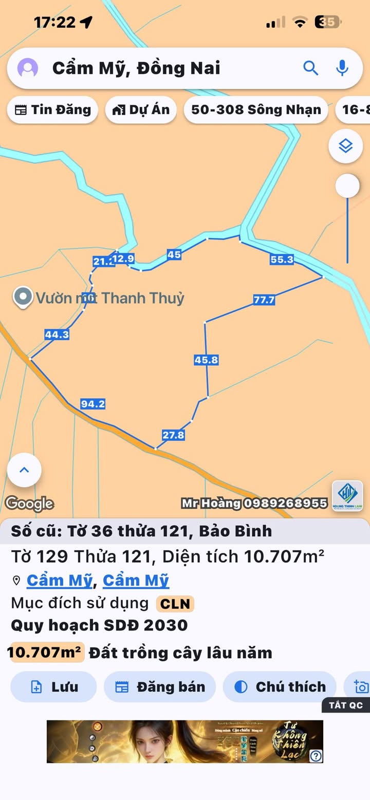 Đất nền Bảo Hoà 10707 m² giá 3 tỷ - Sổ đỏ chính chủ