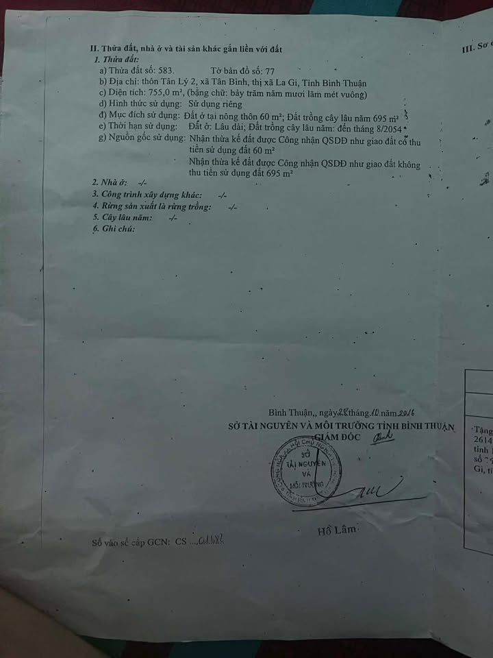 Đất nền La Gi Bình Thuận 700m² giá 2.5 tỷ - Sổ đỏ chính chủ