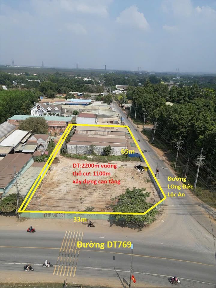 Đất nền Long Thành DT769 2.200m² 75 tỷ - Sổ đỏ chính chủ