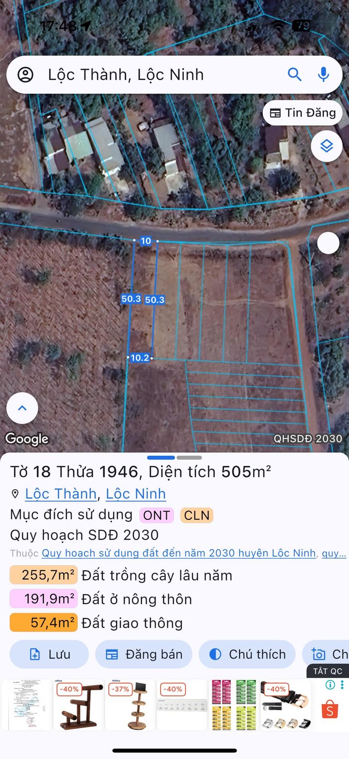Đất nền Lộc An Long Thành 500m² 700 triệu - sổ đỏ