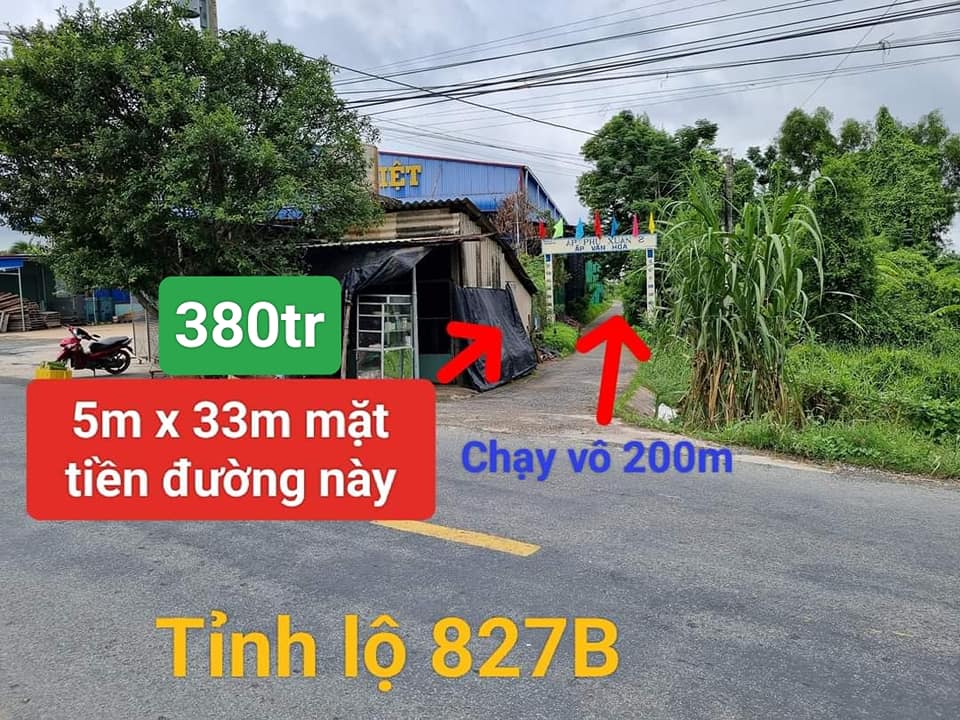 Đất nền Phú Ngãi Trị TL827B 165m² 380 triệu - Đất thổ cư 100%