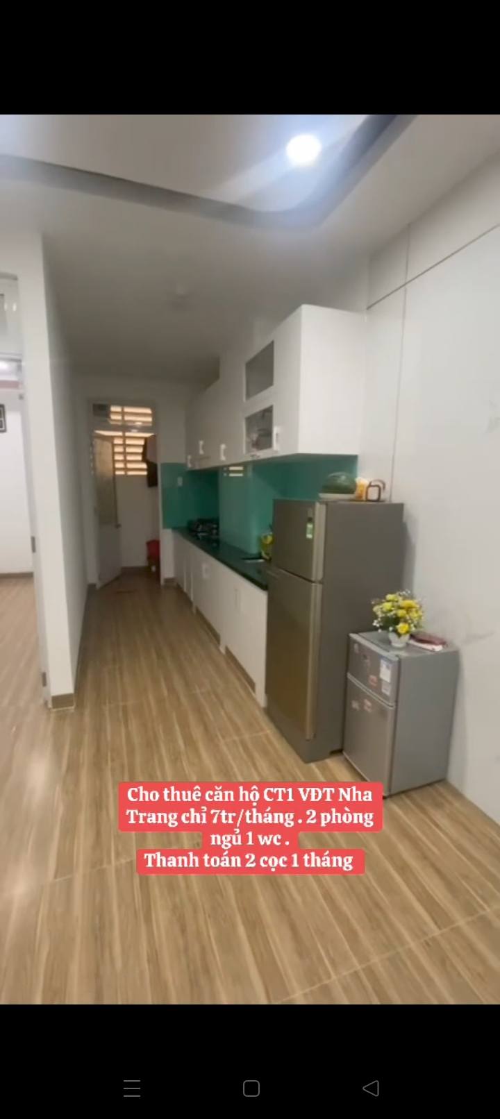 Căn hộ CT1 Vĩnh Điềm Trung 43m² 7 triệu - View đẹp