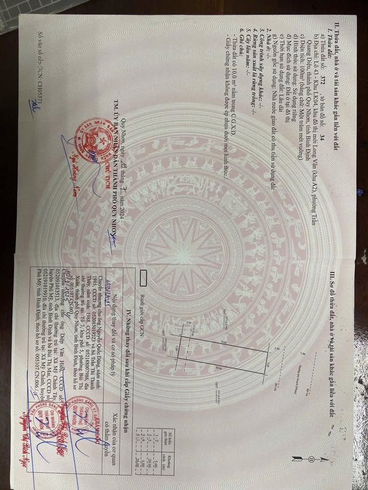 Đất nền Long Vân Pl Quy Nhơn 100m² 2.91 tỷ - Sổ đỏ chính chủ