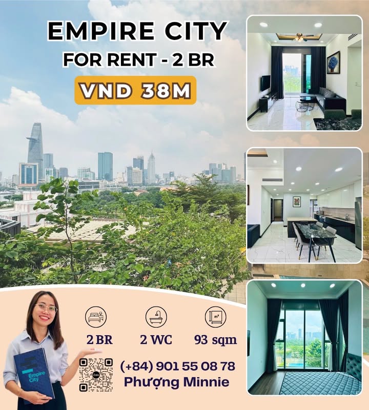 Căn hộ Empire City Thủ Đức 93m² 38 triệu - View đẹp