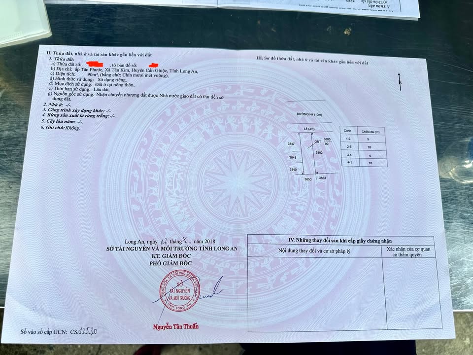 Đất nền Cần Giuộc Long An 90m² 2.6 tỷ - Sổ hồng chính chủ