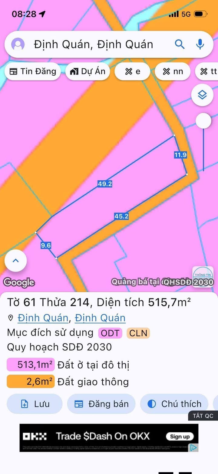 Đất nền Định Quán 200m² 2.2 tỷ - Sổ đỏ chính chủ