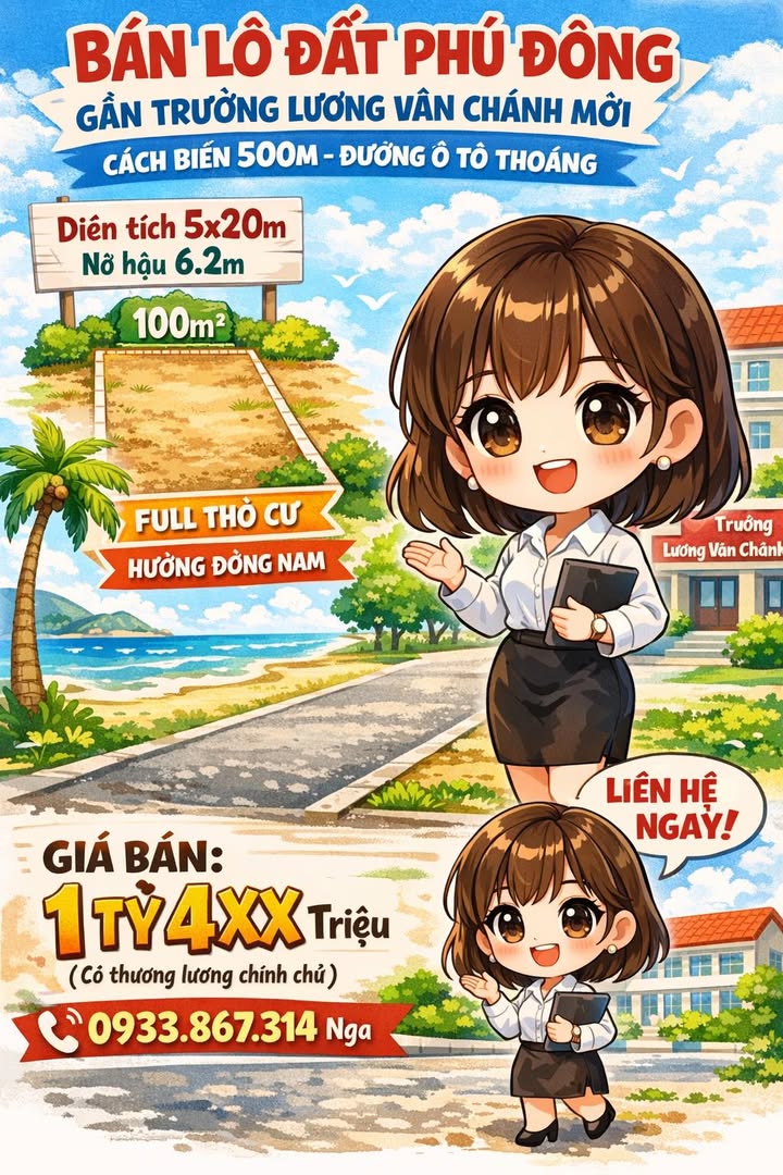 Đất nền Phường Phú Đông 100m² giá 1,4 tỷ - Sổ đỏ chính chủ