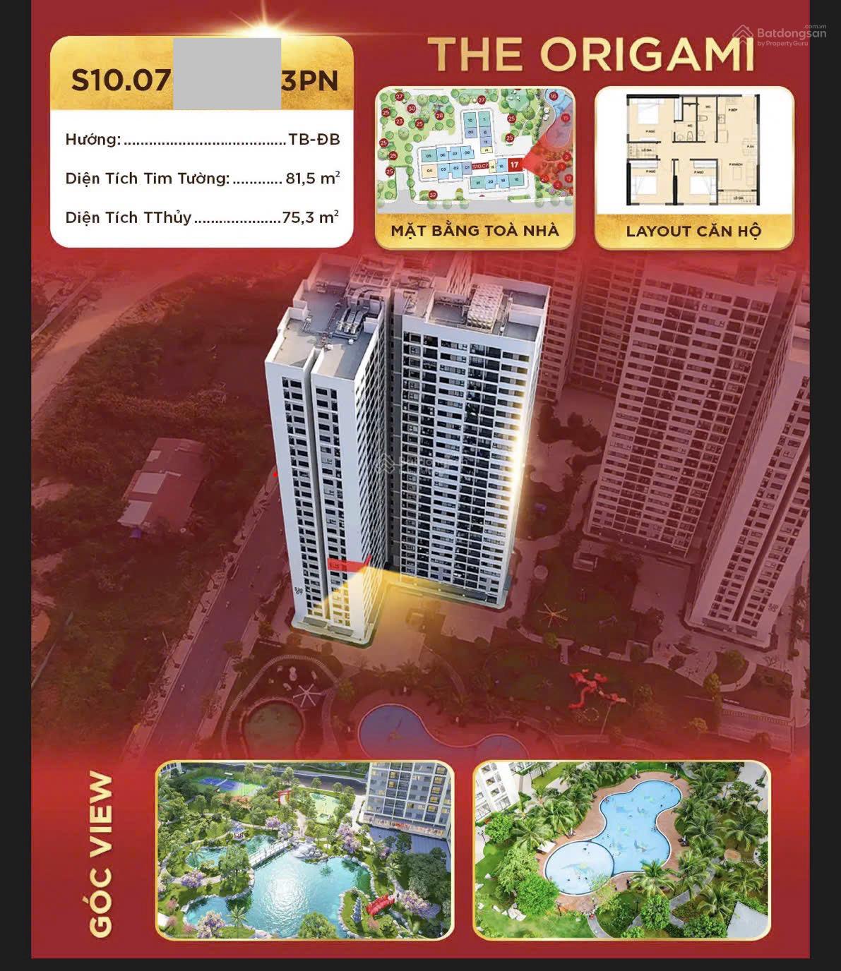 Căn hộ Origami Vinhomes Grand Park Quận 9 82m² 4,174 tỷ - View đẹp