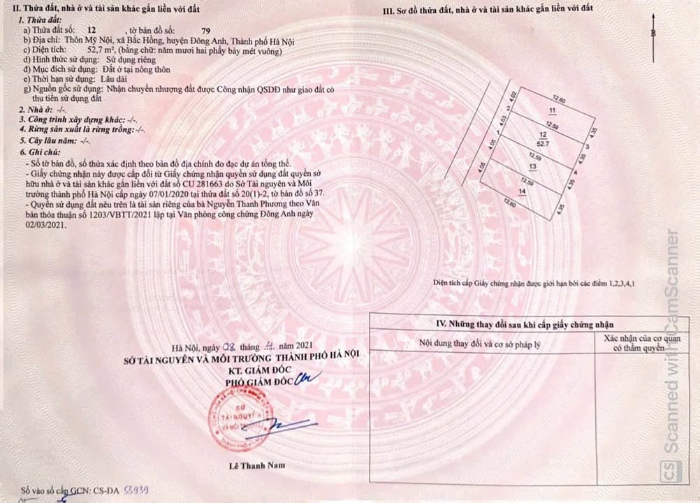 Đất nền Phúc Thịnh, Hà Nội 53m² giá thỏa thuận - Sổ đỏ chính chủ