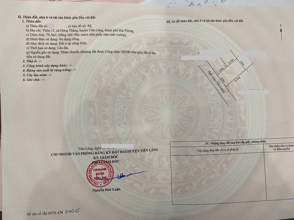 Đất nền An Thắng Hải Phòng 90m² 900 triệu - Sổ đỏ chính chủ