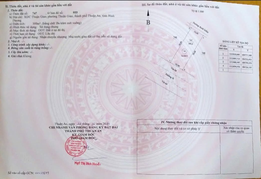 Đất nền Thuận An Bình Dương 300m² giá 8.35 tỷ - Sổ đỏ chính chủ