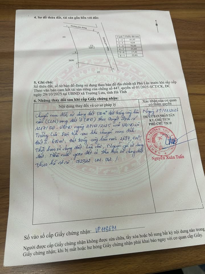 Đất Trường Lưu - Hồng Lĩnh 3.287m² - Sổ đỏ chính chủ