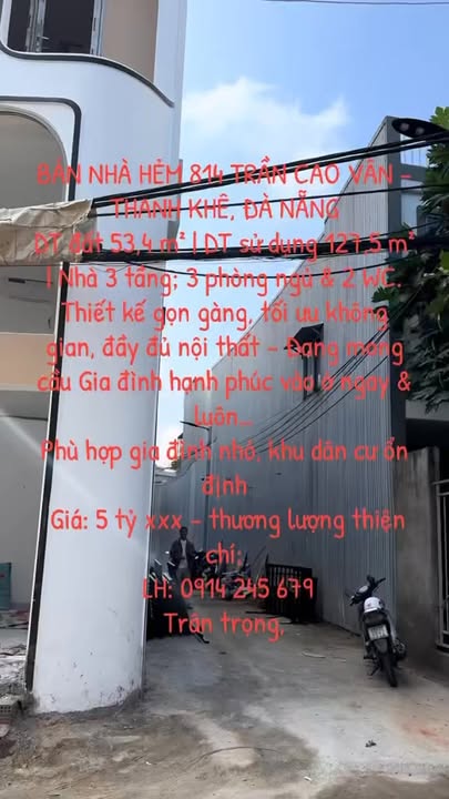Nhà riêng Hẻm 814 Trần Cao Vân 55m² 4 tỷ - Chính chủ bán