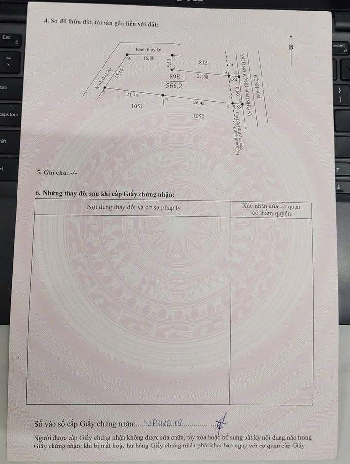 Đất nền Kênh 30/4 Sóc Trăng 509m2 - Sổ đỏ chính chủ