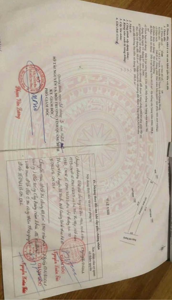 Đất thổ cư Lý Trạch Quảng Bình 252m² - Sổ đỏ chính chủ