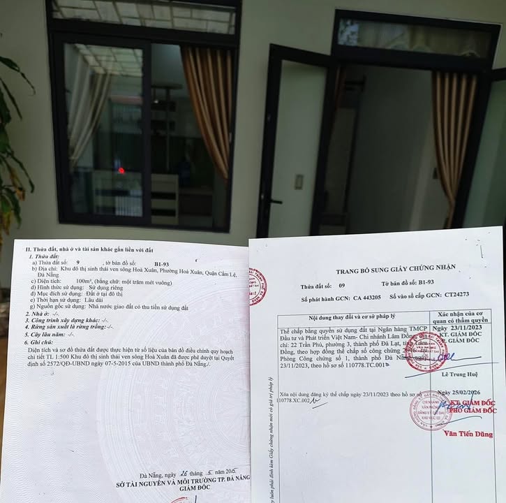 Đất Hòa Xuân Đà Nẵng 100m² 6 tỷ - Sổ đỏ chính chủ