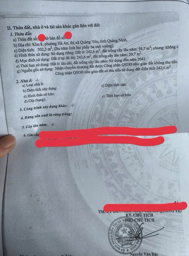 Đất nền Quảng Yên 302m² 5.59255 tỷ - Sổ đỏ chính chủ