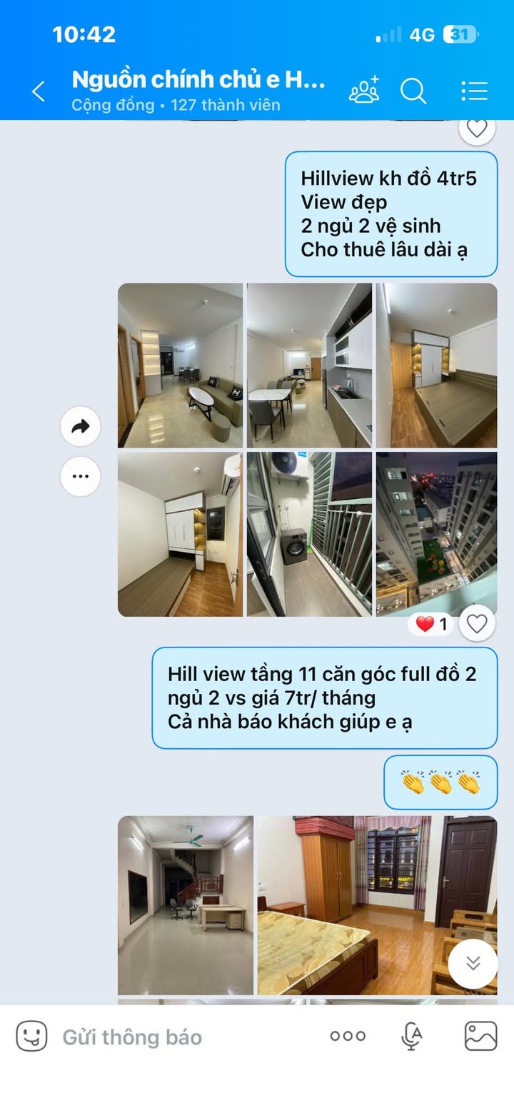 Căn hộ Hill View Bắc Giang 2PN 7tr - Bàn giao ngay