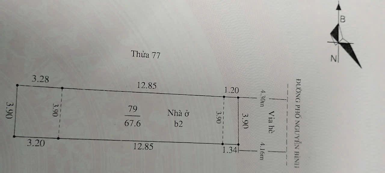 Đất mặt phố Nguyễn Bình 68m² giá 4.45 tỷ - Sổ đỏ chính chủ