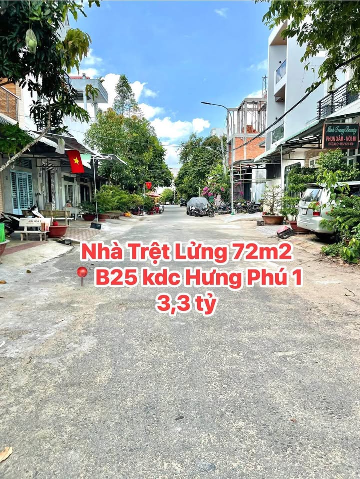 Nhà B25 Hưng Phú Cần Thơ 72m² 3.3 tỷ - Sẵn sàng ở ngay