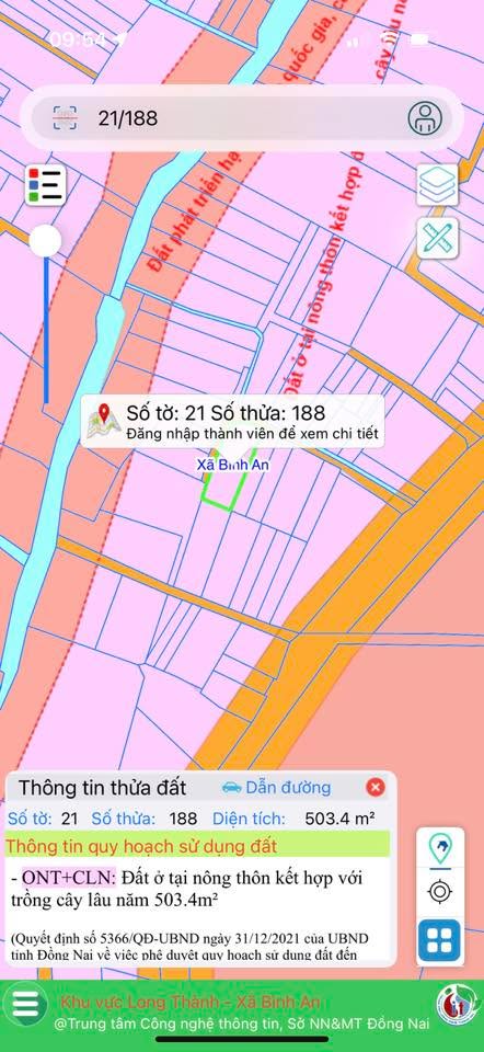 Đất nền Long Thành Bình An 503m² 4 tỷ - Sổ đỏ chính chủ