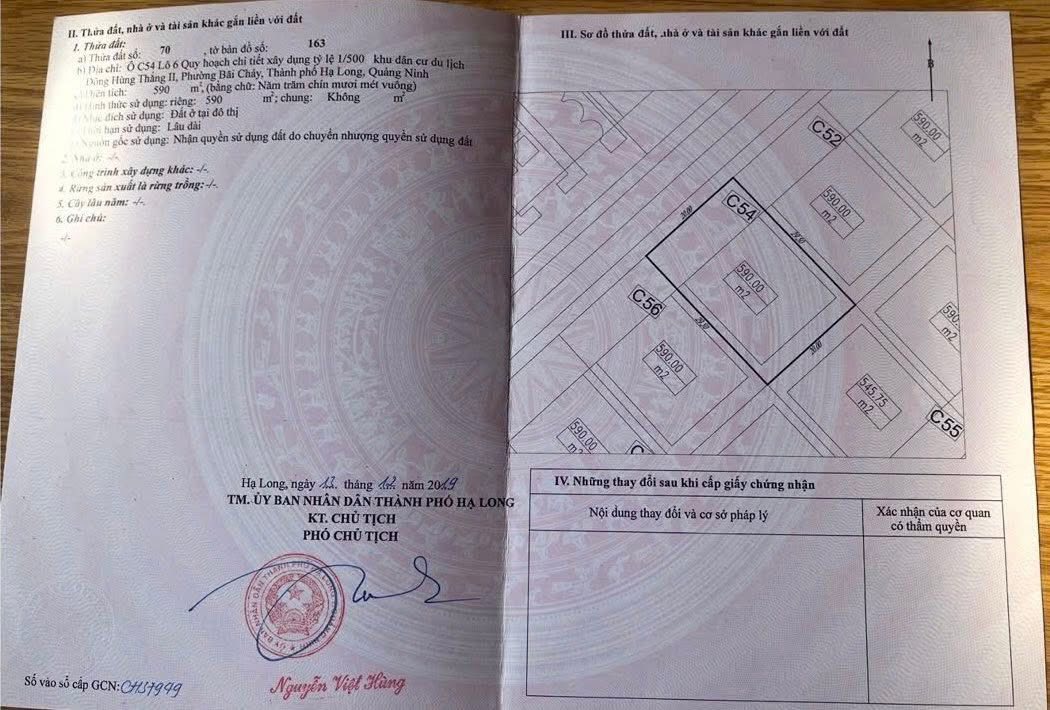 Đất nền Bãi Cháy Hạ Long 595m² 29.75 tỷ - Sổ đỏ chính chủ