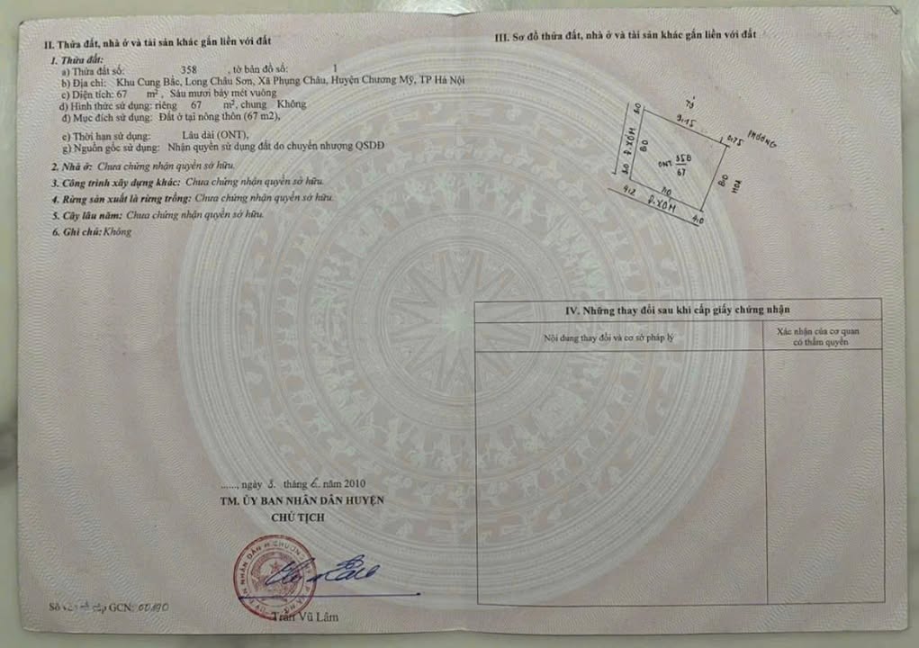 Đất nền Đức Giang 67m² - Sổ đỏ chính chủ