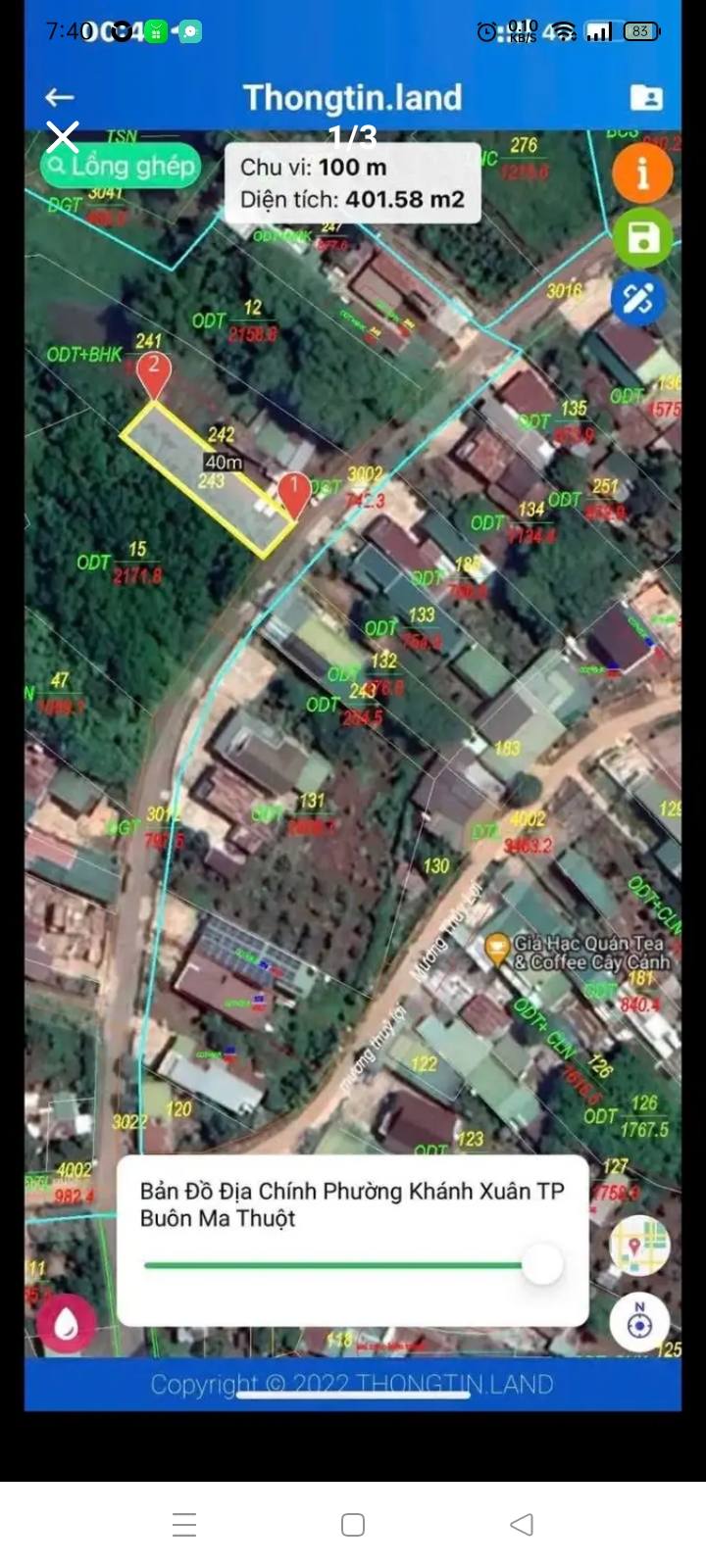 Đất nền Khánh Xuân 400m² 1.9 tỷ - Sổ đỏ chính chủ