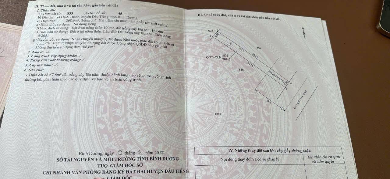 Đất nền Dầu Tiếng 744m² 9xx triệu - Giá tốt hiếm có