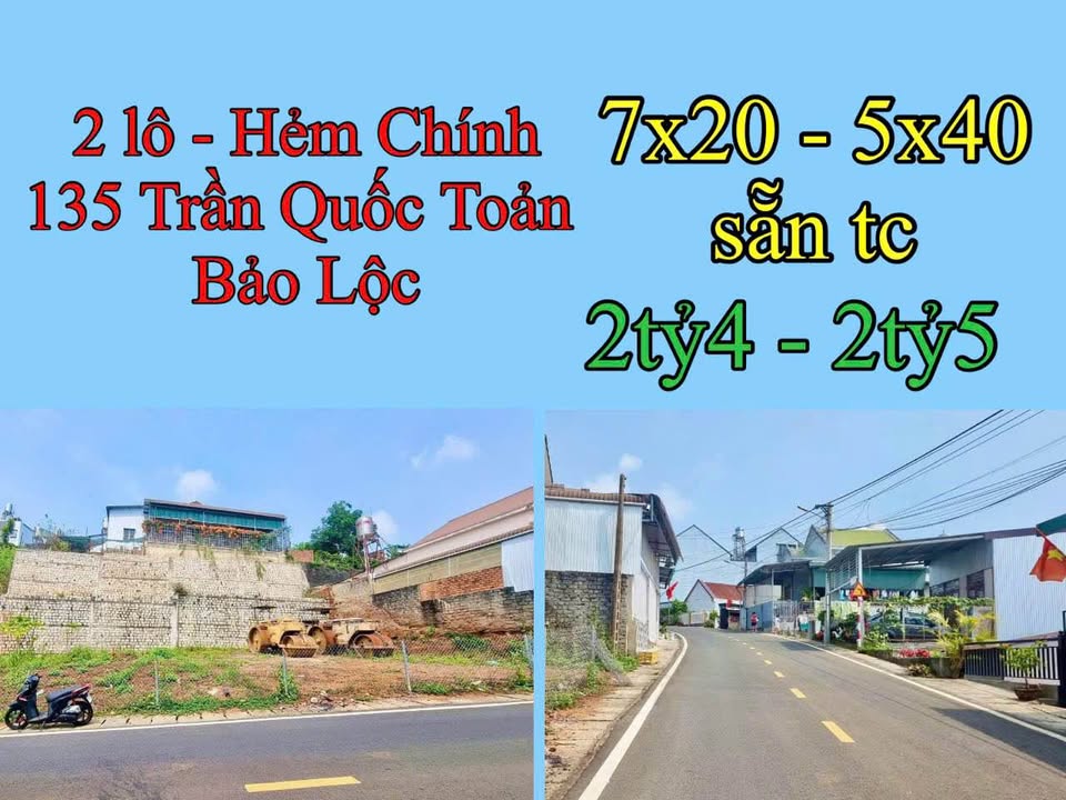 Đất nền Bảo Lộc Trần Quốc Toản 200m² 2,5 tỷ - Sổ đỏ chính chủ