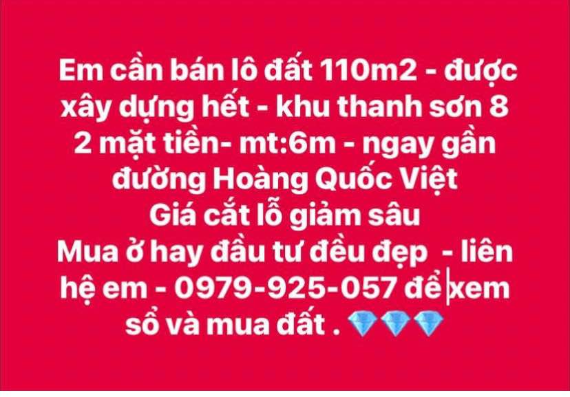 Đất nền Hoàng Quốc Việt Hạ Long 110m² xây dựng tự do