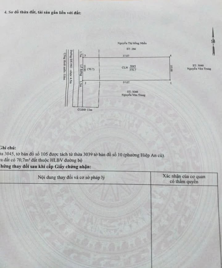 Đất nền Thủ Dầu Một 370m² 3 tỷ - Sổ đỏ chính chủ