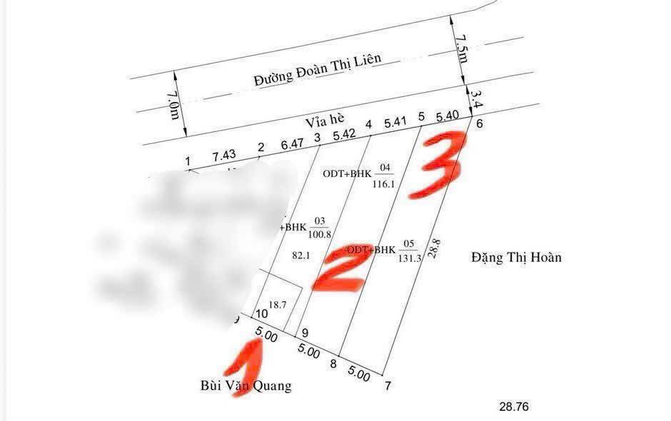 Đất nền Đoàn Thị Liên 100-131m² 5,5-6 tỷ - Sổ đỏ chính chủ