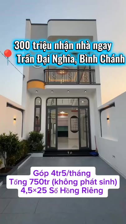 Nhà phố Trần Đại Nghĩa Bình Chánh 113m² 750 triệu - Ô tô vào nhà