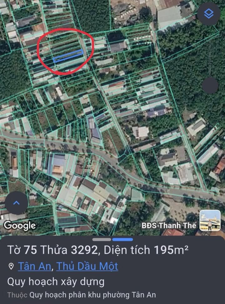 Đất Tân An Thủ Dầu Một 195m² giá 2 tỷ - Sổ đỏ chính chủ
