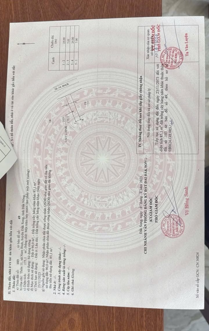 Đất nền Quốc lộ 14A Chí Thạnh 350m² 122.5 tỷ - Sổ đỏ chính chủ