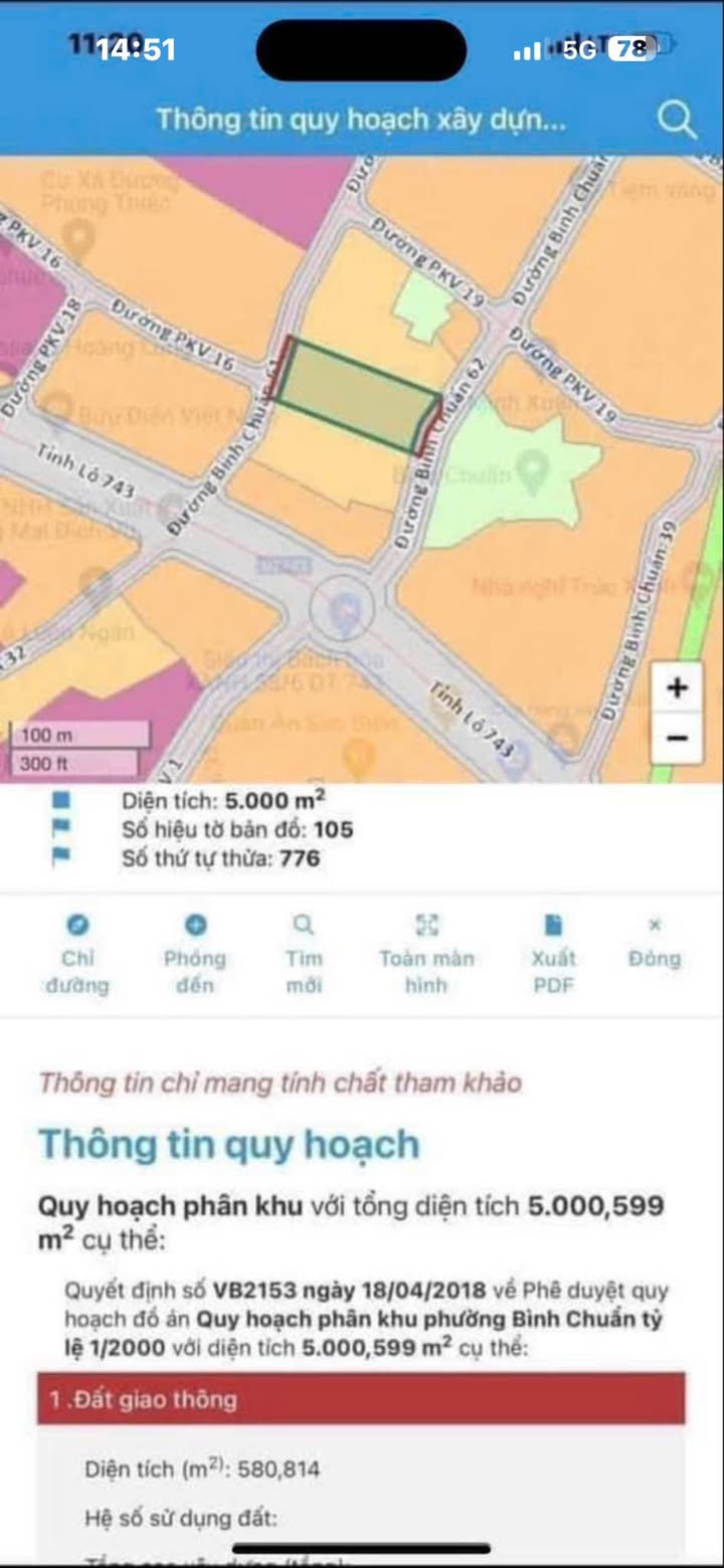 Đất nền Thuận An BC 61-62 5.000m² 110 tỷ - Sổ đỏ chính chủ