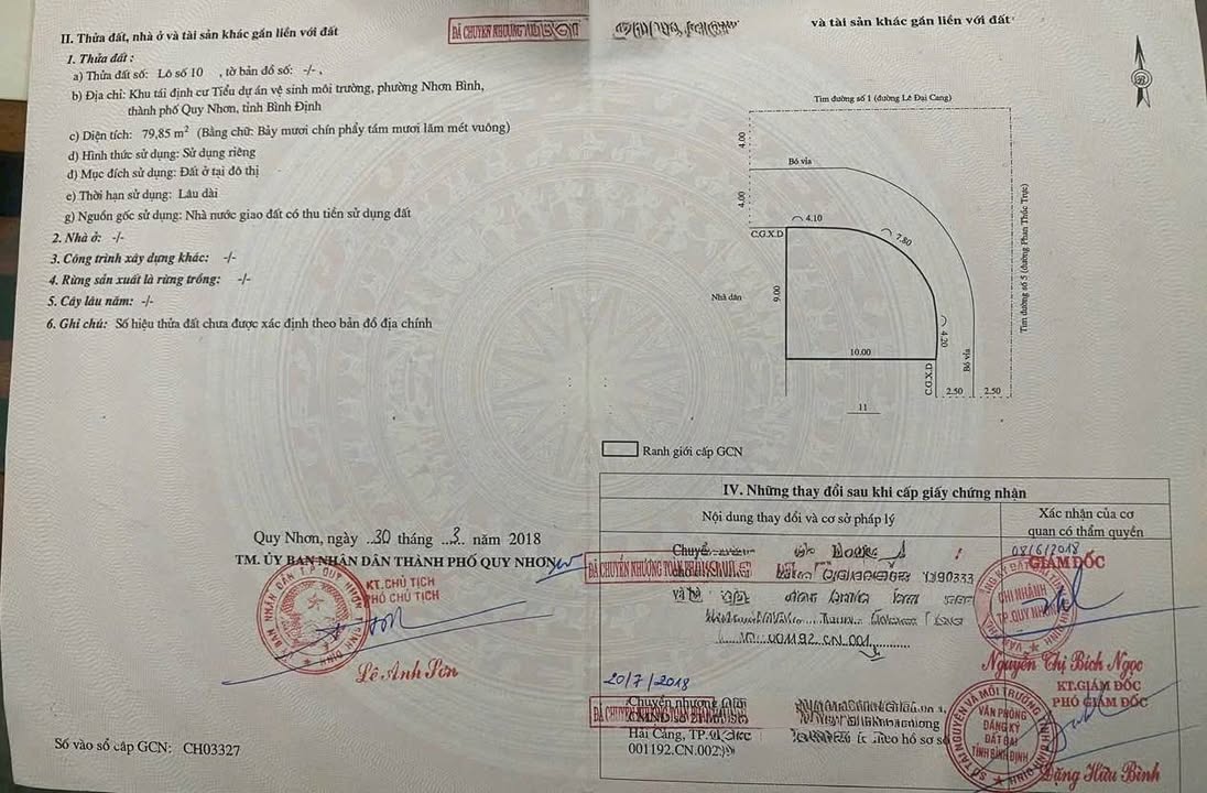 Đất nền Lê Đại Cang Quy Nhơn 80m² 4.4 tỷ - Sổ đỏ chính chủ