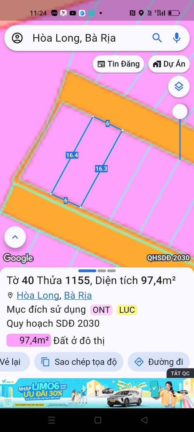 Đất nền Long Tâm Bà Rịa 70m² 2.1 tỷ - Sổ đỏ chính chủ