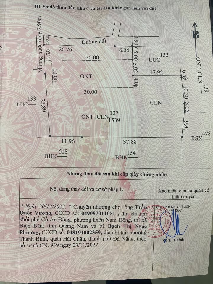 Đất nền Quế Mỹ Quế Sơn 1500m² 1.05 tỷ - Chính chủ bán
