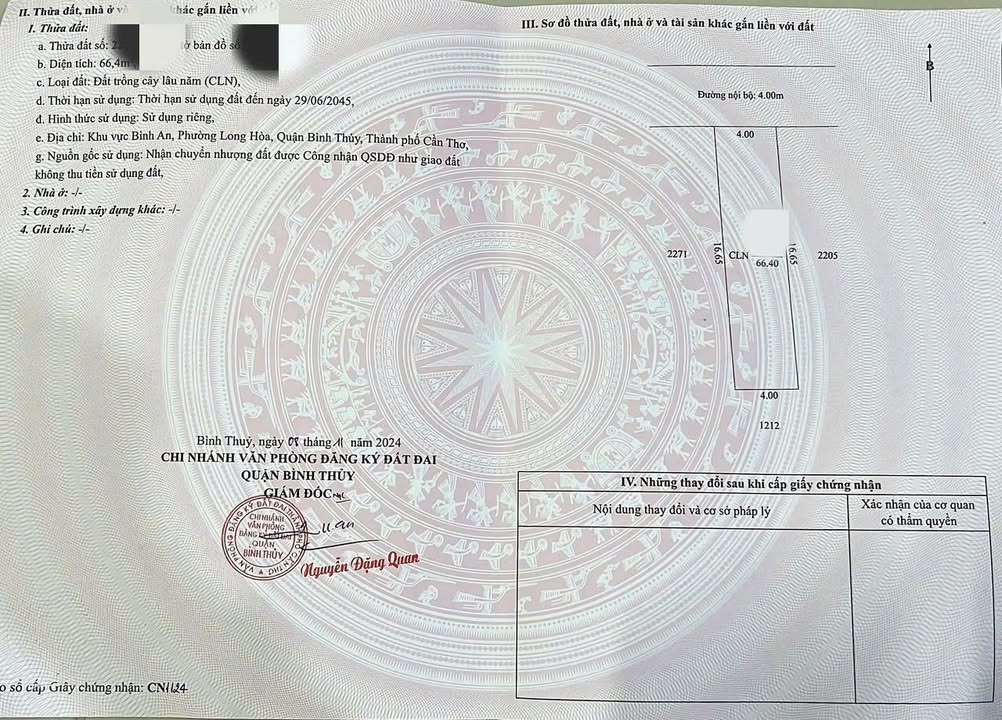 Đất nền Nguyễn Thị Tạo Bình Thủy 66m² 590 triệu - Sổ đỏ chính chủ