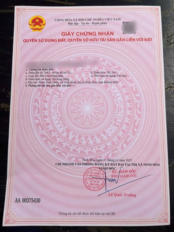 Đất Tuân Thừa 162m² giá 6 triệu - Đất thổ cư 100%