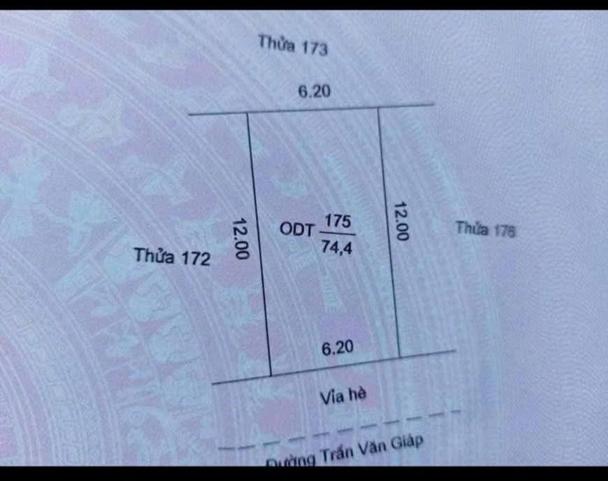 Đất nền Vạn Phúc Trần Văn Giáp 74m² 5 tỷ - Sổ đỏ chính chủ